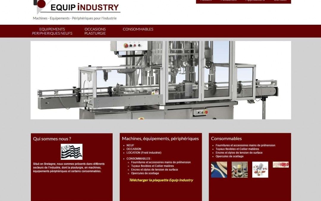Nouveau site web réalisé par ESIO Informatique, Equip Industry à Daoulas
