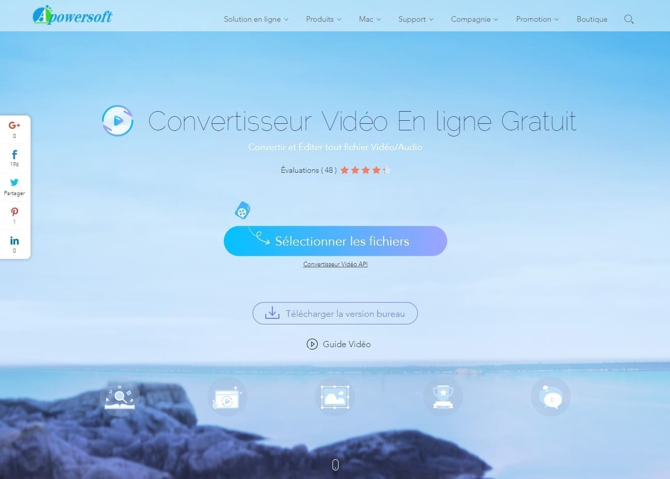Nouvelle catégorie : outils en ligne, Apowersoft convertisseur de vidéos en ligne