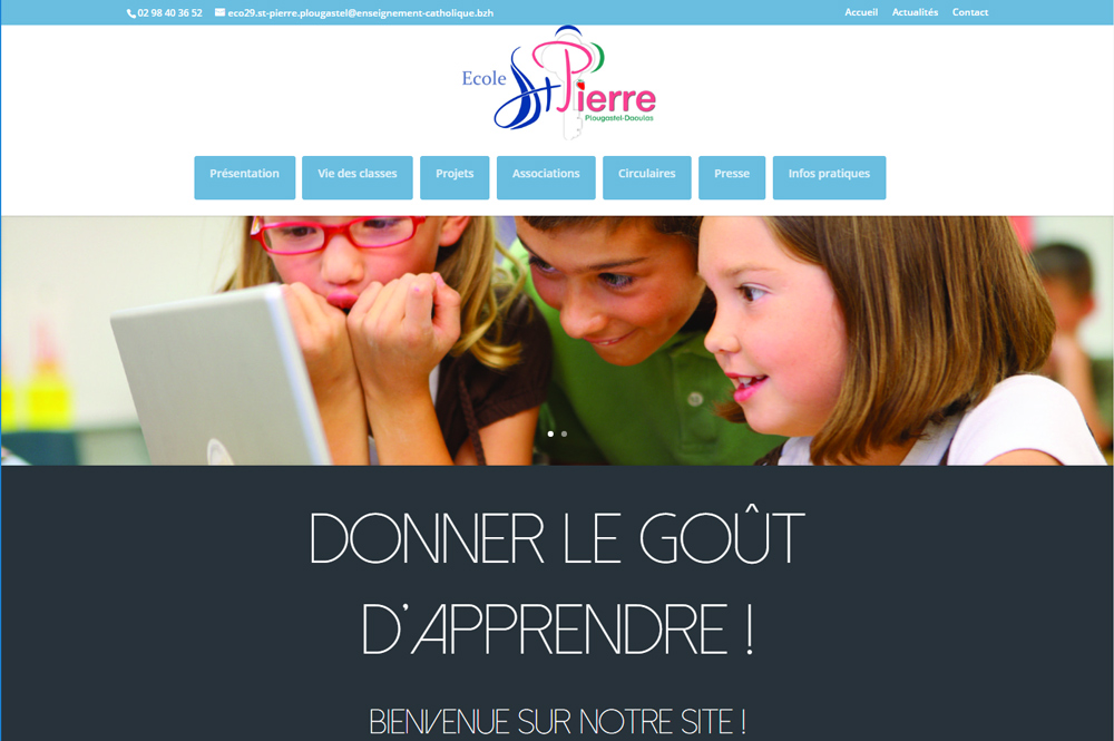 Nouveau site internet : Ecole St Pierre à Plougastel-Daoulas