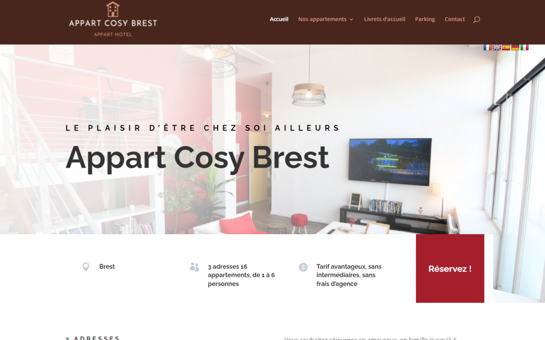 Nouveau site web : Appart Cosy Brest