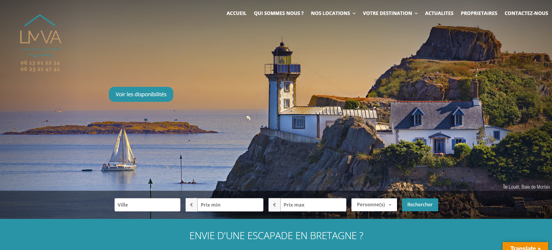 Refonte du site web LMVA-locations.fr