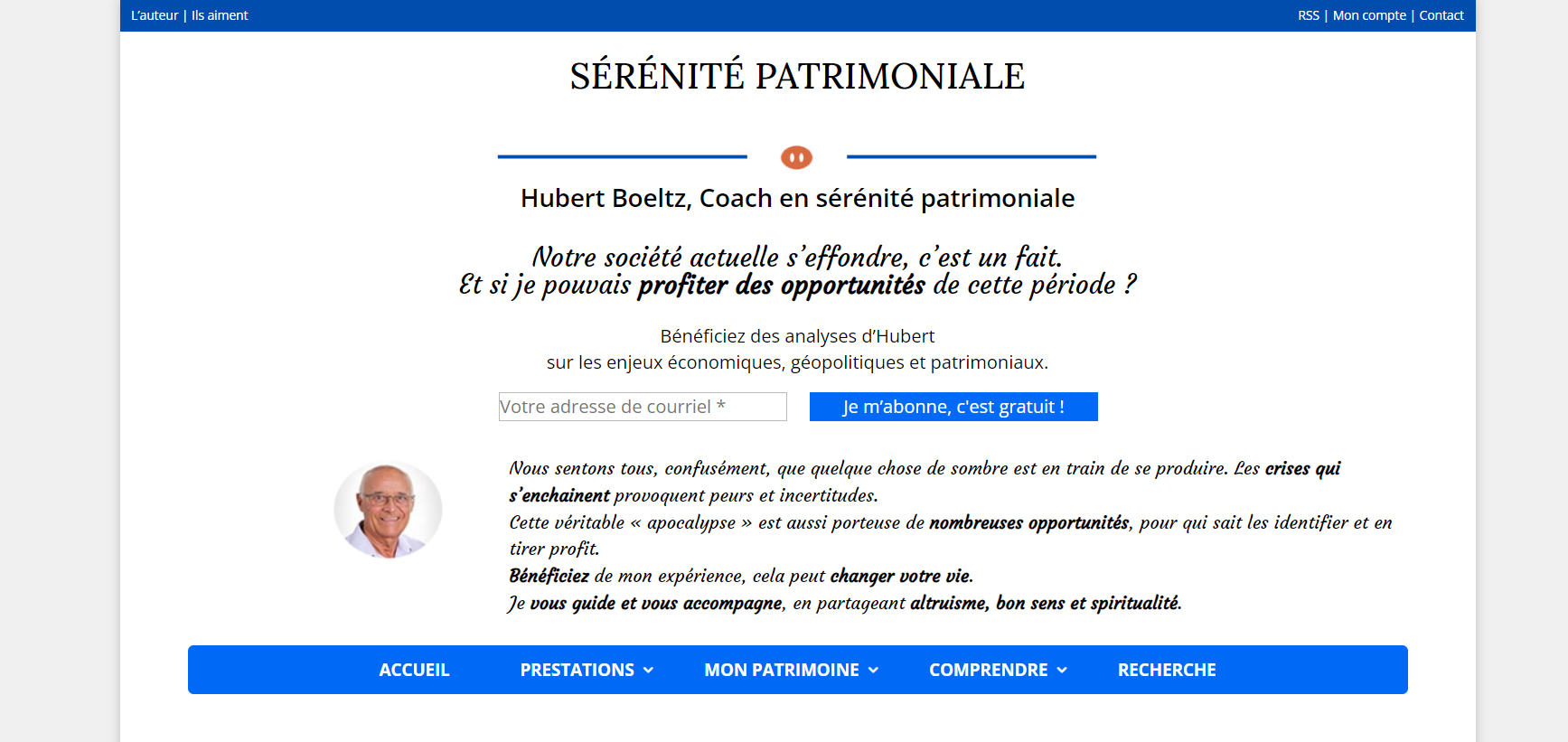 Nouveau site web : Sérénité Patrimoniale
